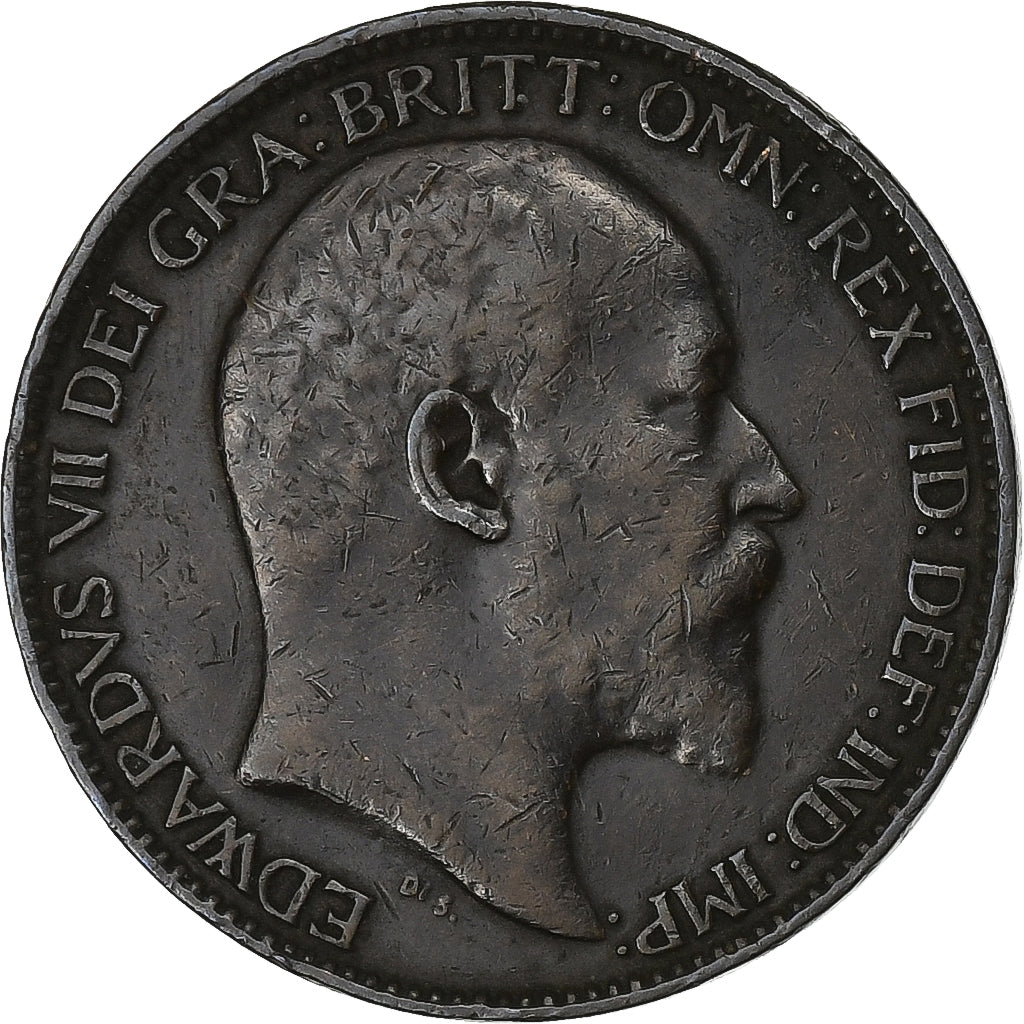 Gran Bretagna, Edward VII, Farthing, 1904, Bronzo, BB, KM:792