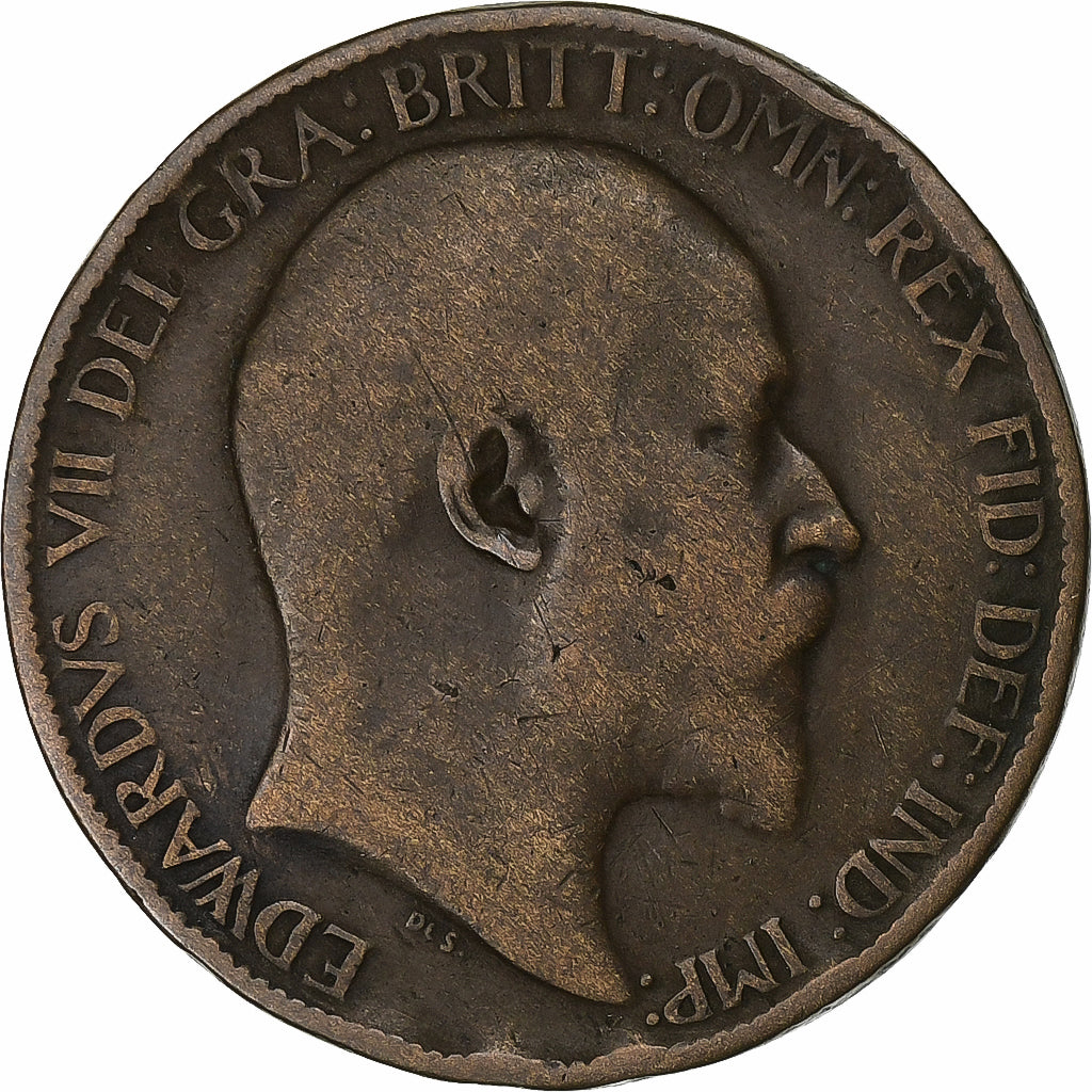 Grande-Bretagne, Edward VII, 1/2 Penny, 1909, Bronze, TB+, KM:793.2