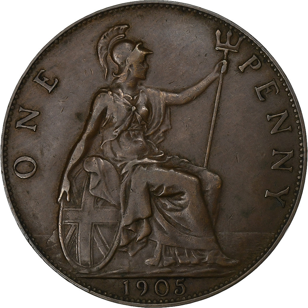 Grande-Bretagne, Edward VII, Penny, 1905, Bronze, TTB, KM:794.2
