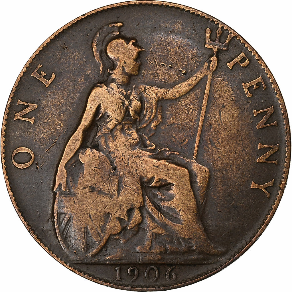 Great Britain, Edward VII, Penny, 1906, Bronze, VF(30-35), KM:794.2