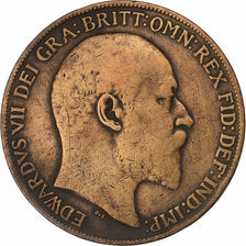 Grande-Bretagne, Edward VII, Penny, 1908, Bronze, TB, KM:794.2