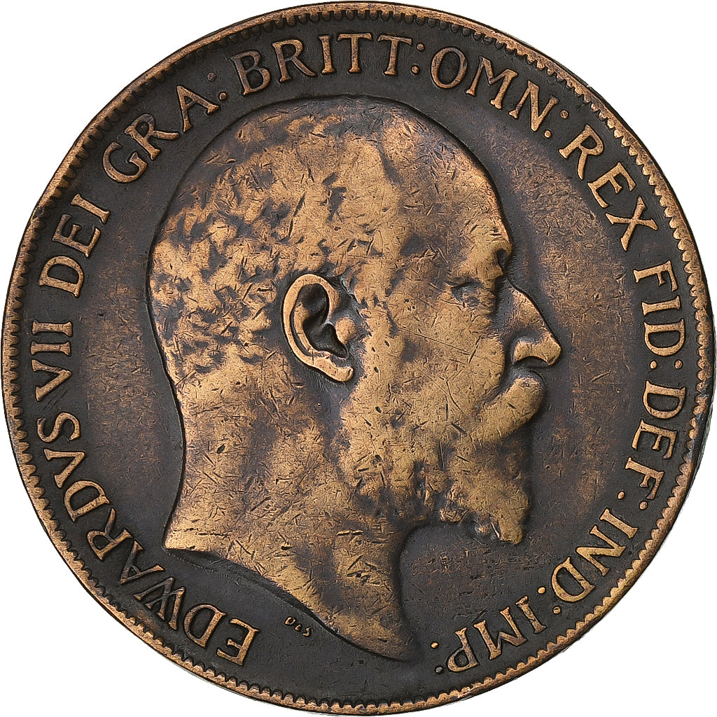 Great Britain, Edward VII, Penny, 1910, Bronze, VF(30-35), KM:794.2