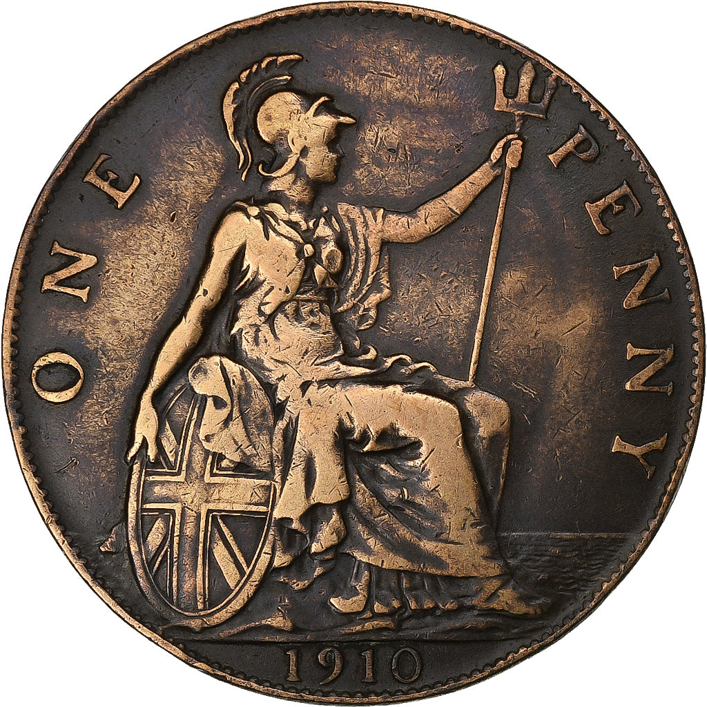 Great Britain, Edward VII, Penny, 1910, Bronze, VF(30-35), KM:794.2