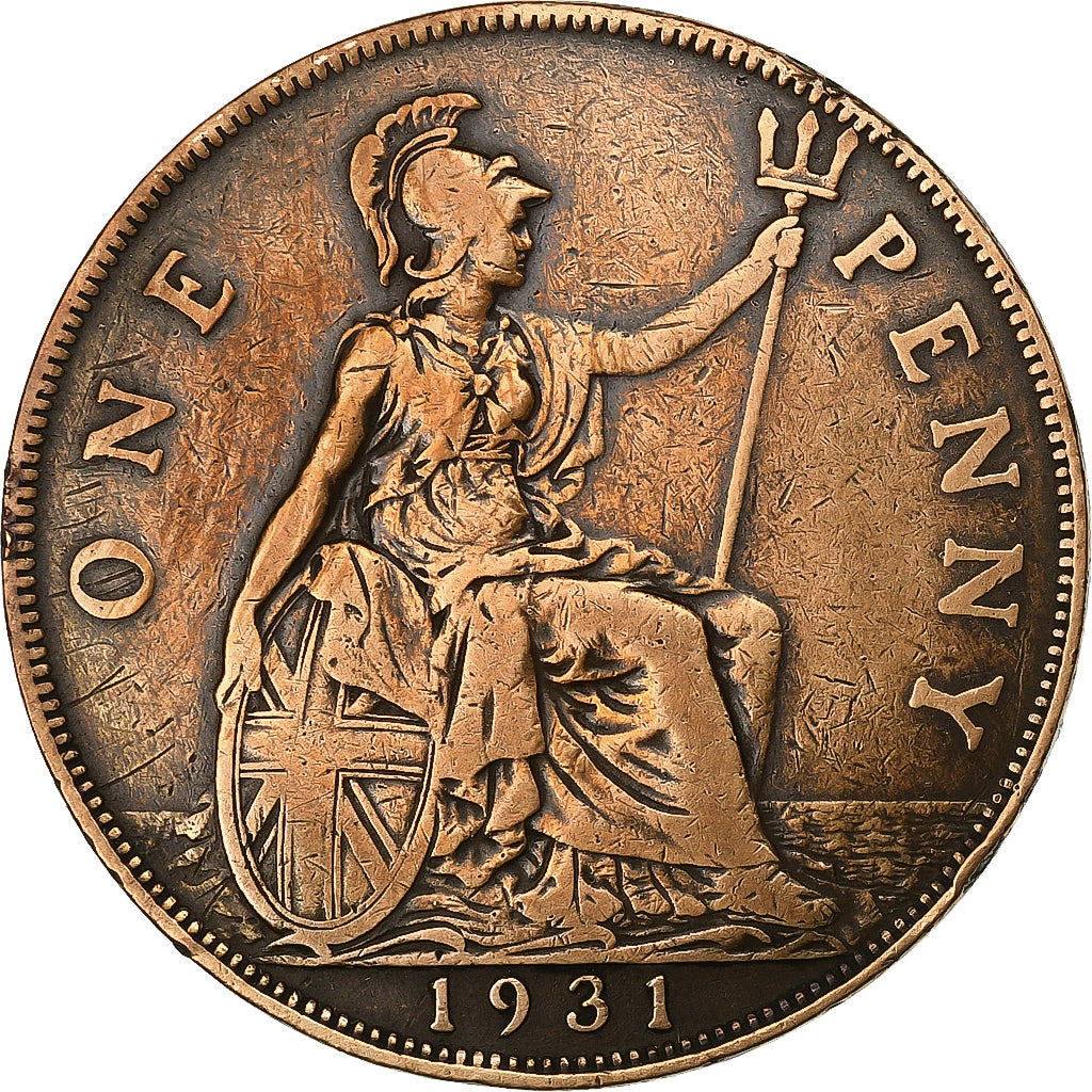 Great Britain, George V, Penny, 1931, Bronze, VF(30-35), KM:838