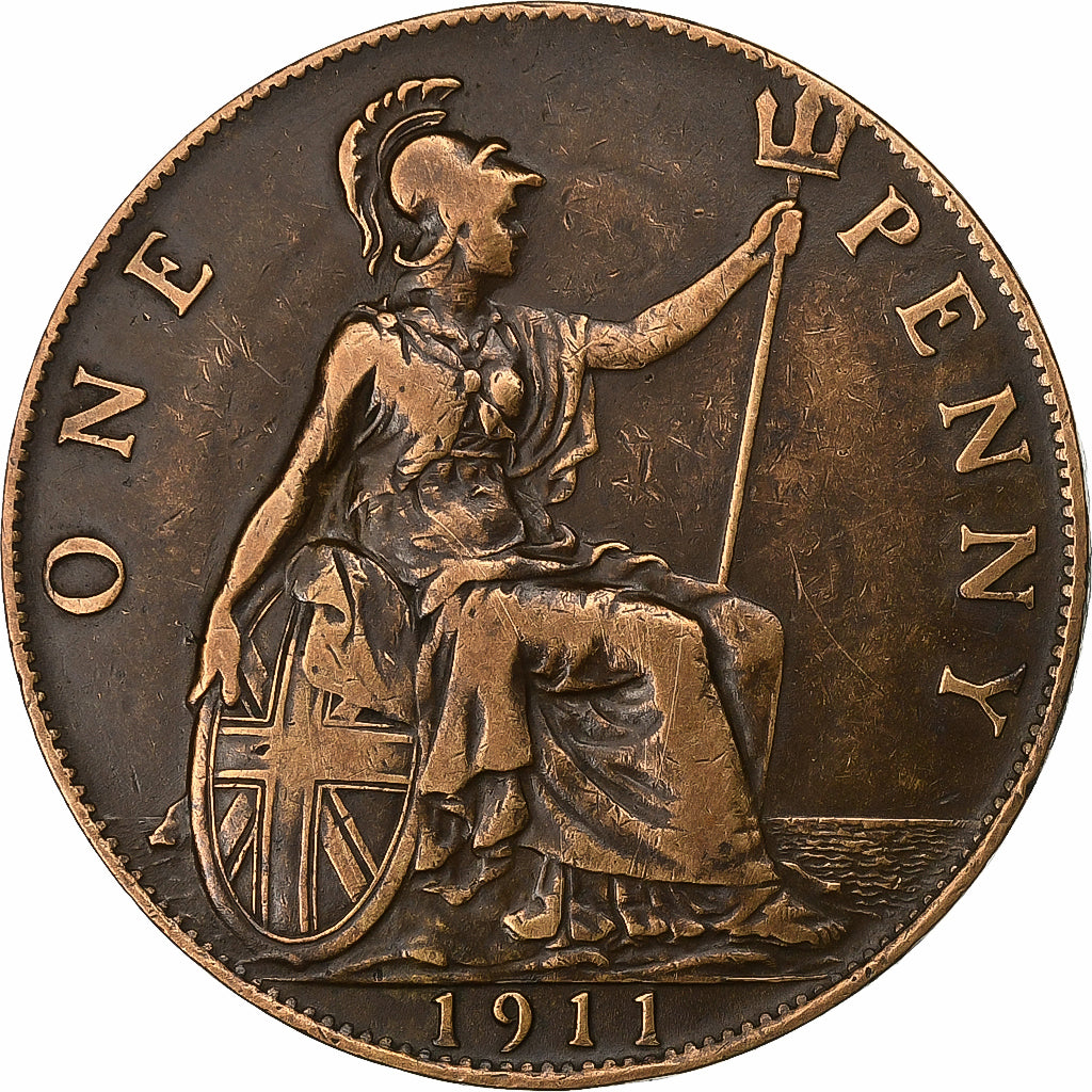 Grande-Bretagne, George V, Penny, 1911, Bronze, TTB, KM:810