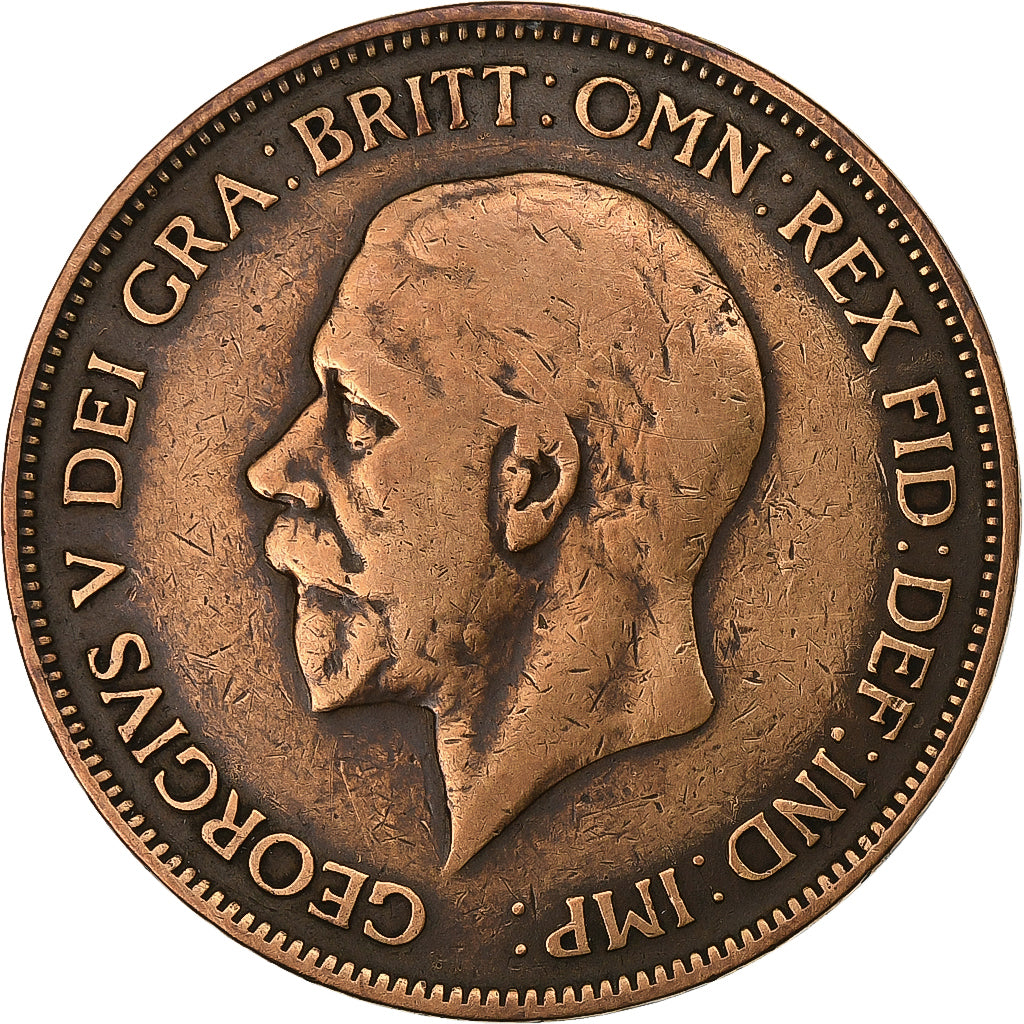 Gran Bretagna, George V, Penny, 1929, Bronzo, MB+, KM:838