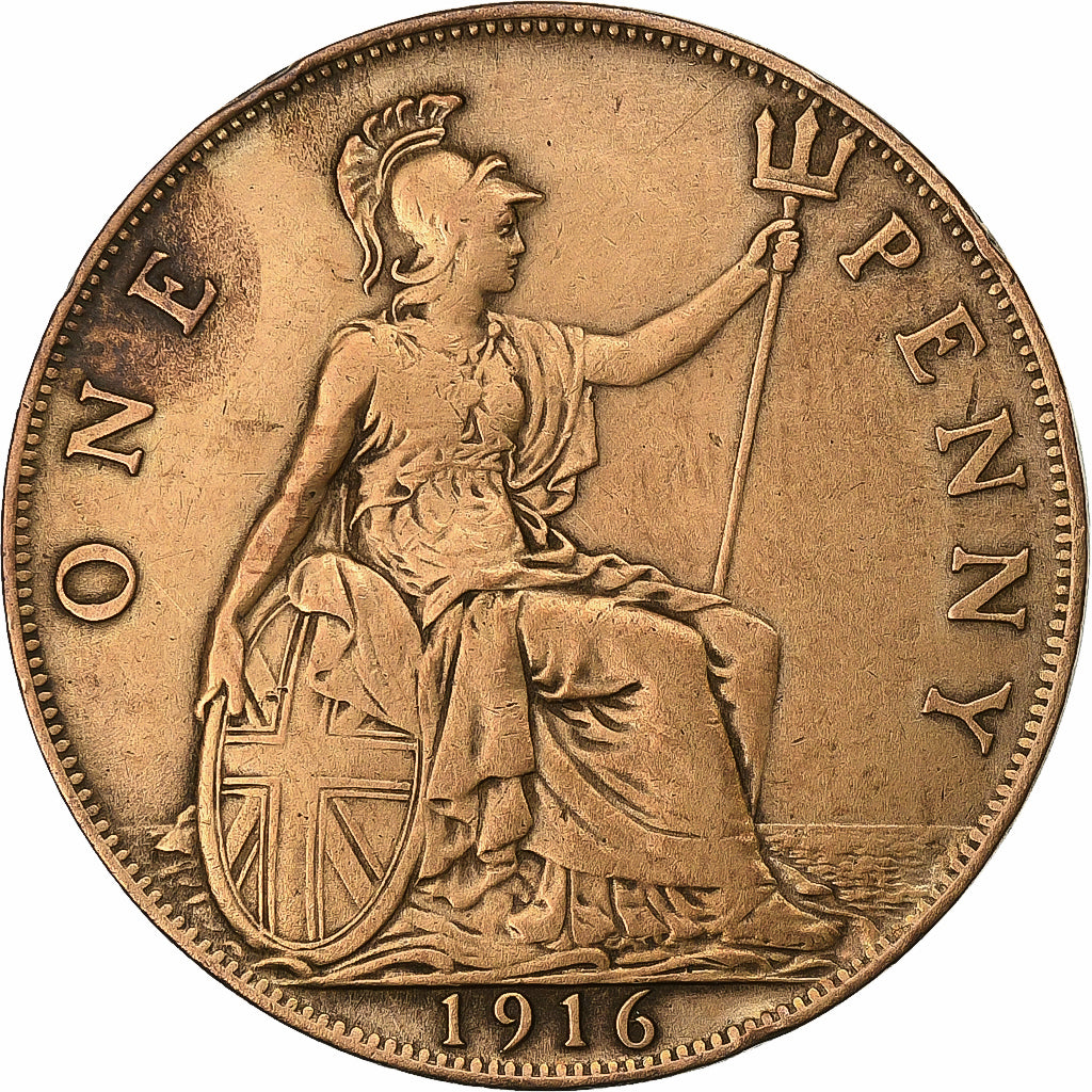 Grande-Bretagne, George V, Penny, 1916, Bronze, TB+, KM:810