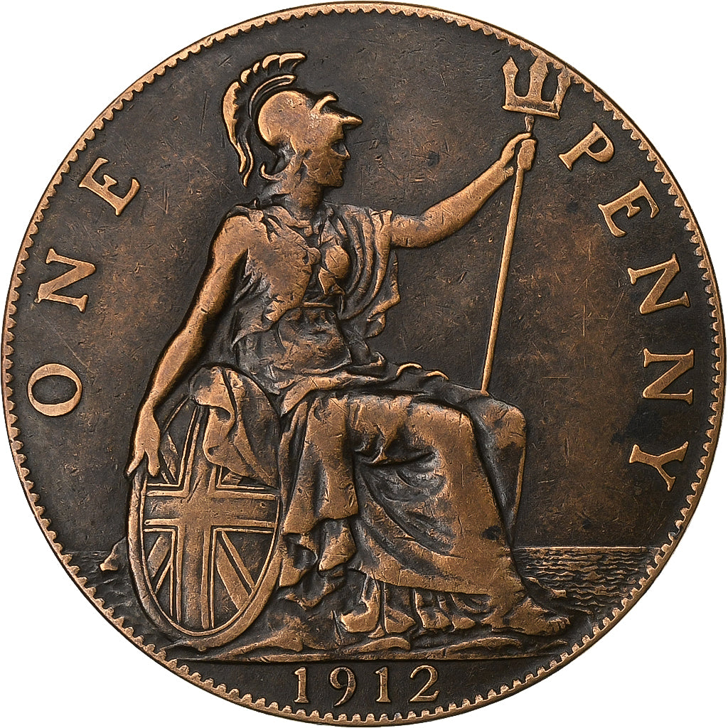Grande-Bretagne, George V, Penny, 1912, Bronze, TTB, KM:810