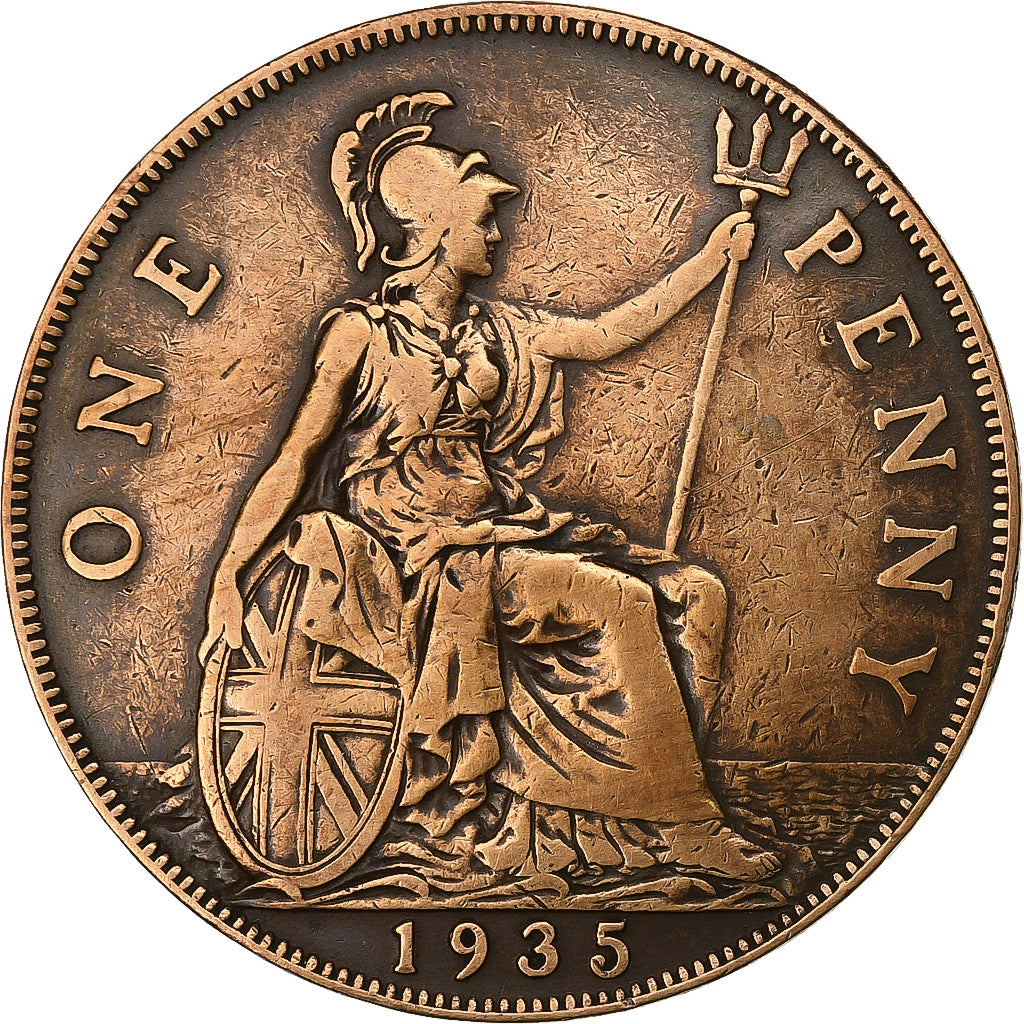 Great Britain, George V, Penny, 1935, Bronze, VF(30-35), KM:838