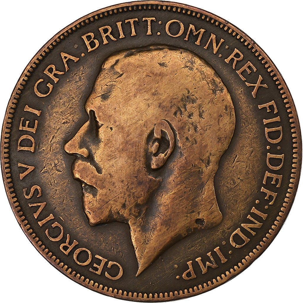 Gran Bretagna, George V, Penny, 1921, Bronzo, MB, KM:810