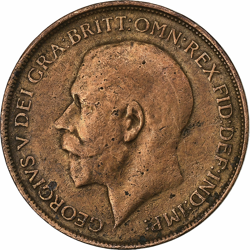 Grande-Bretagne, George V, Penny, 1912, Heaton, Bronze, TB+, KM:810