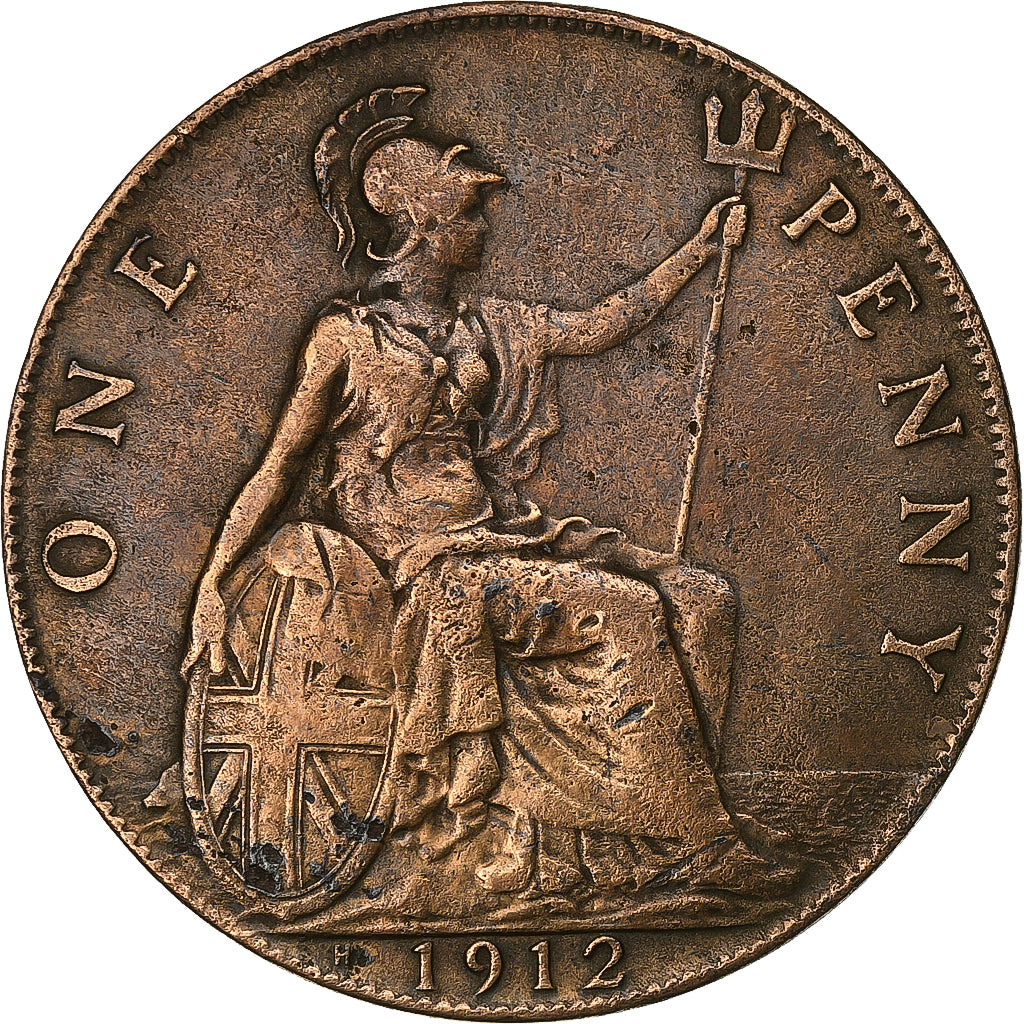 Grande-Bretagne, George V, Penny, 1912, Heaton, Bronze, TB+, KM:810