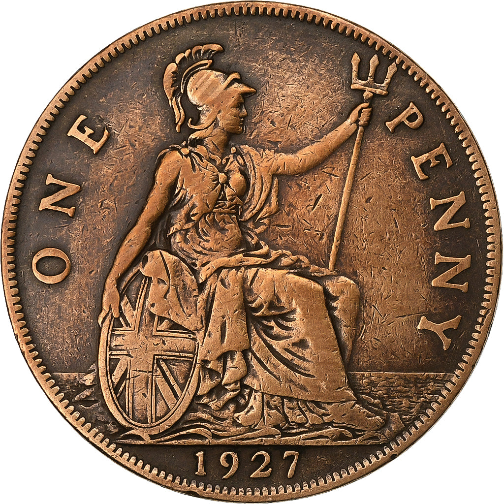Great Britain, George V, Penny, 1927, Bronze, VF(30-35), KM:826