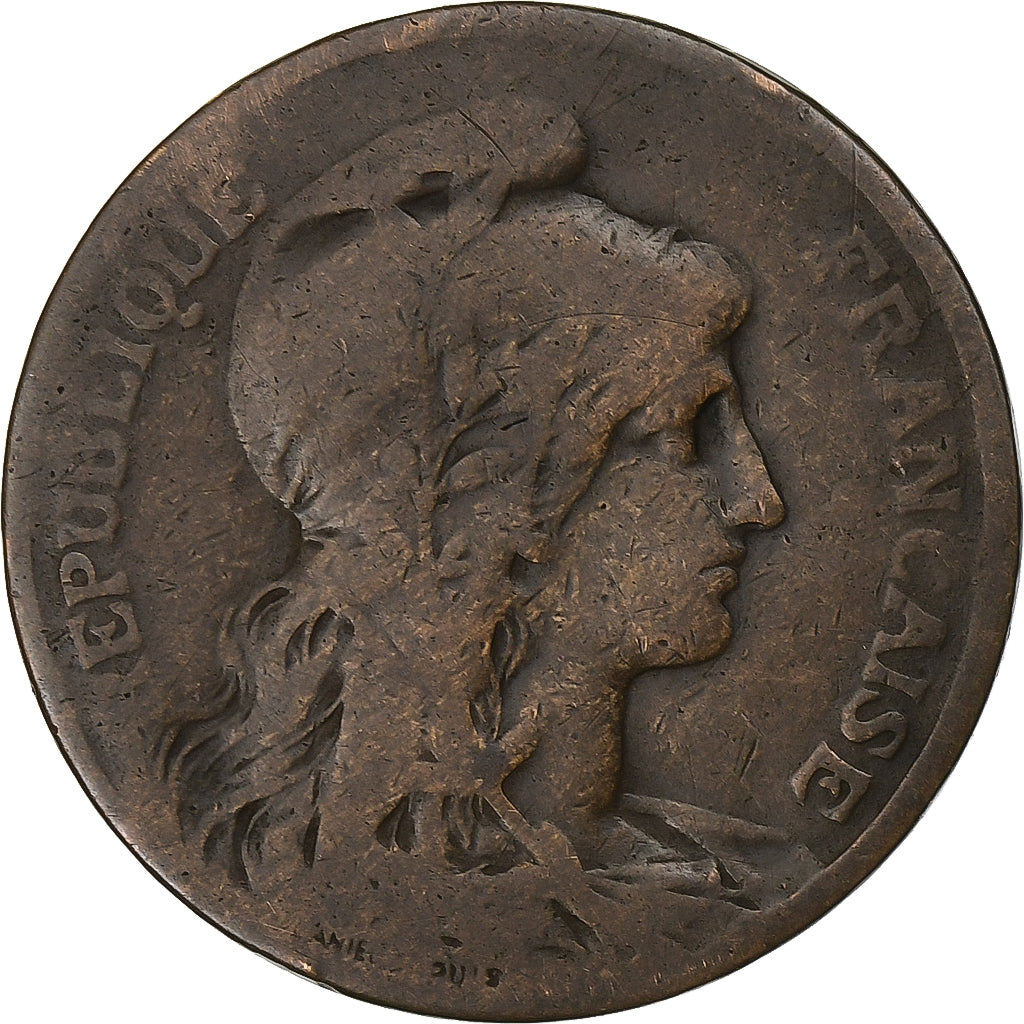 França, 5 Centimes, Dupuis, 900, Paris, Bronze, VF(20-25), Gadoury:165, KM:842