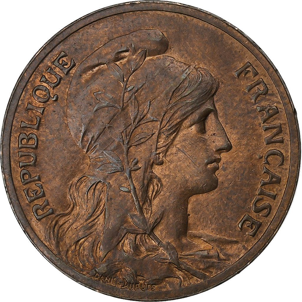 France, 5 Centimes, Dupuis, 1900, Paris, Bronze, AU(50-53), Gadoury:165, KM:842