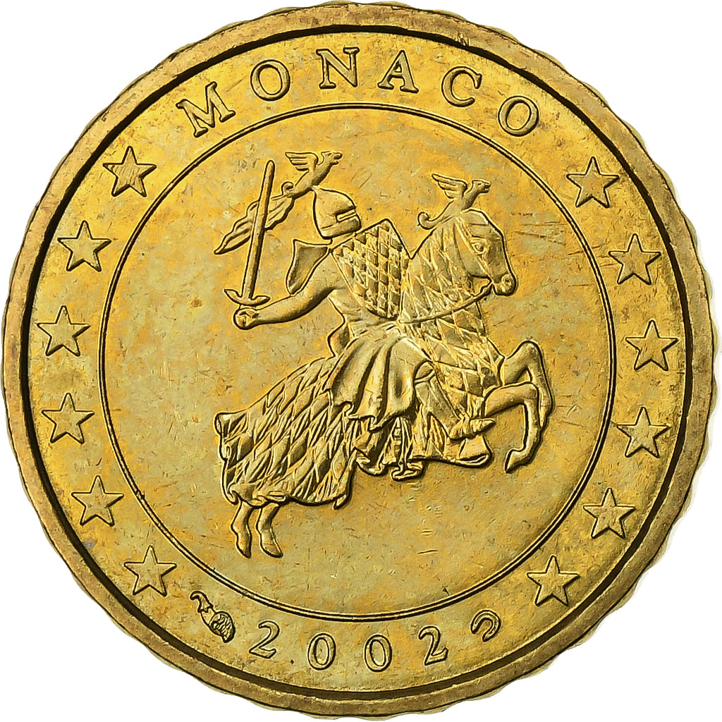 Monaco, Rainier III, 10 Euro Cent, 2002, Paris, Laiton, SUP, Gadoury:MC175
