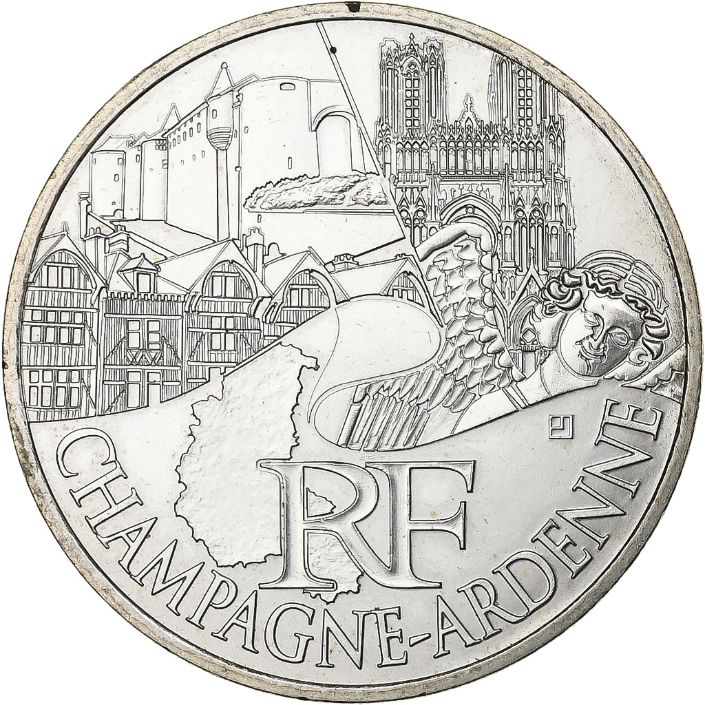 France, 10 Euro, Champagne-Ardenne, 2011, Paris, Argent, SUP, Gadoury:EU450