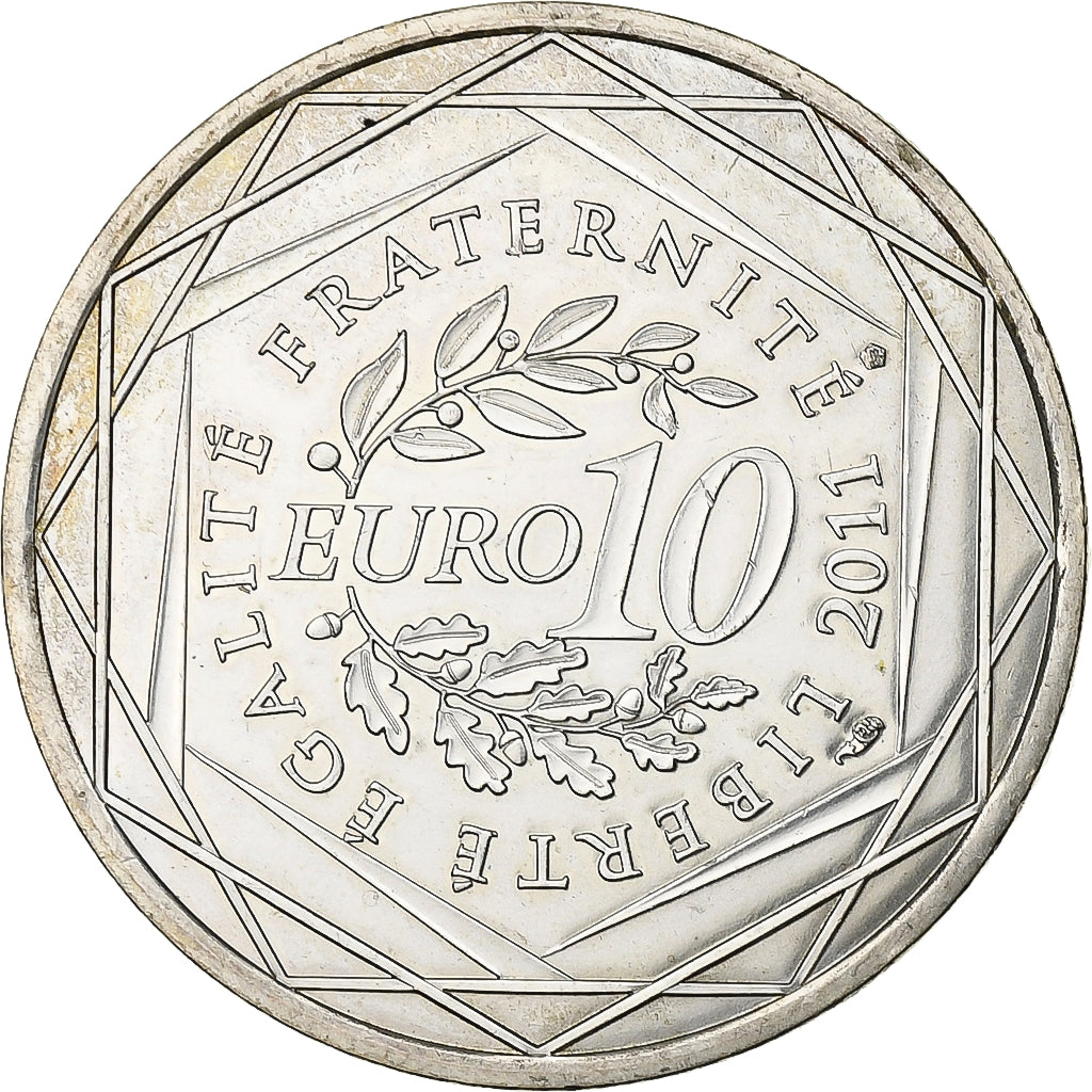 France, 10 Euro, Champagne-Ardenne, 2011, Paris, Argent, SUP, Gadoury:EU450