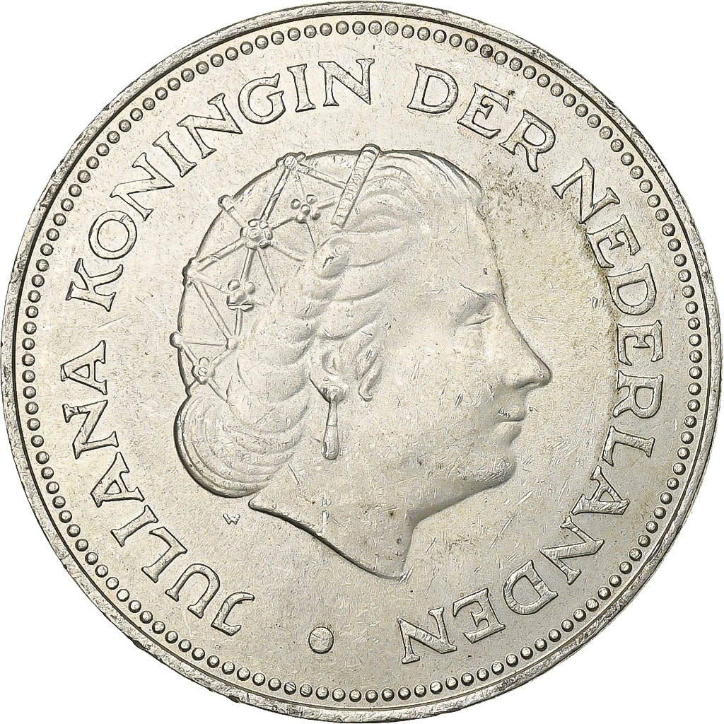 Pays-Bas, Juliana, 10 Gulden, 1970, Argent, SUP, KM:195