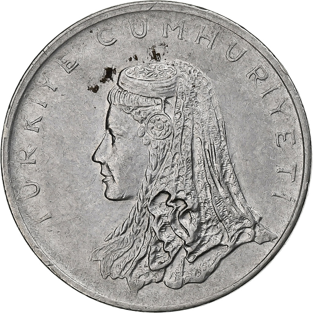 Turquia, 50 Kurus, 1975, Aço Inoxidável, EF(40-45), KM:899