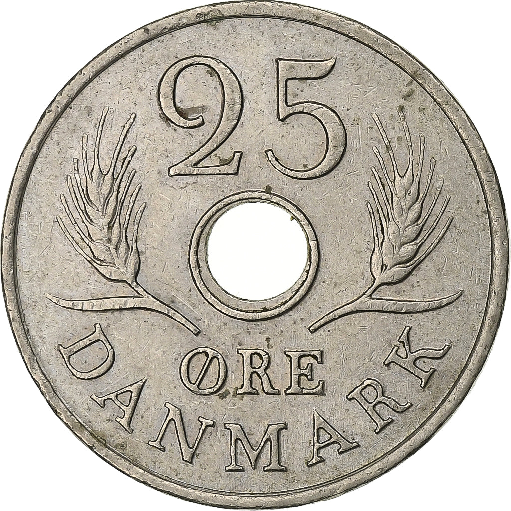 Danemark, Frederik IX, 25 Öre, 1972, Copenhagen, Cupro-nickel, TTB, KM:855.2