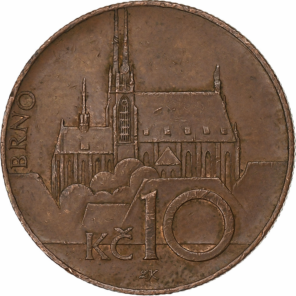 Tschechische Republik, 10 Korun, 2008, Copper Plated Steel, SS, KM:4