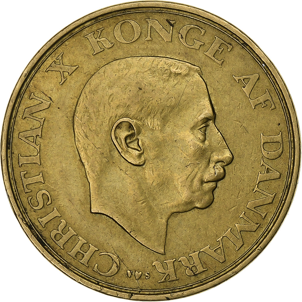 Dinamarca, Christian X, Krone, 1947, Copenhagen, Alumínio-Bronze, EF(40-45)