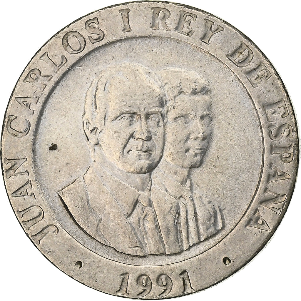 Spanien, Juan Carlos I, 200 Pesetas, 1991, Madrid, Kupfer-Nickel, SS, KM:884
