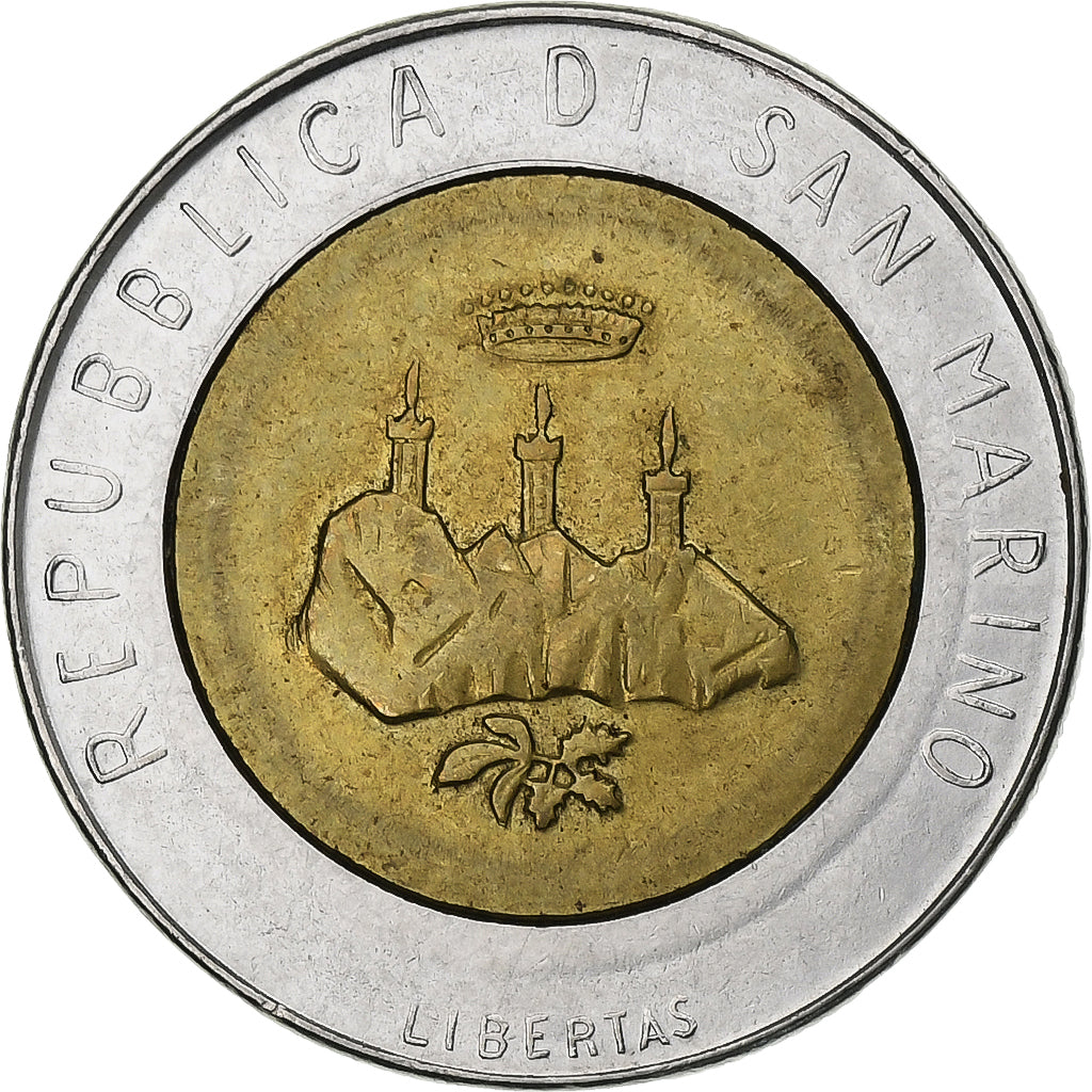San Marino, 500 Lire, 1986, Rome, Bi-Metallic, EF(40-45), KM:195