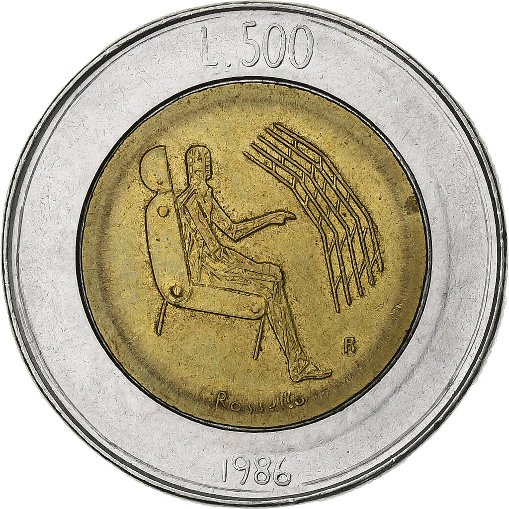 San Marino, 500 Lire, 1986, Rome, Bi-Metallic, EF(40-45), KM:195
