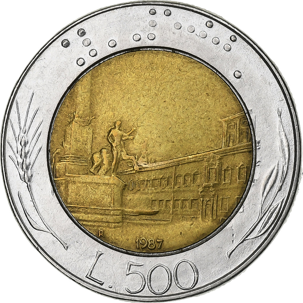 Italië, 500 Lire, 1987, Rome, Bi-Metallic, ZF, KM:111