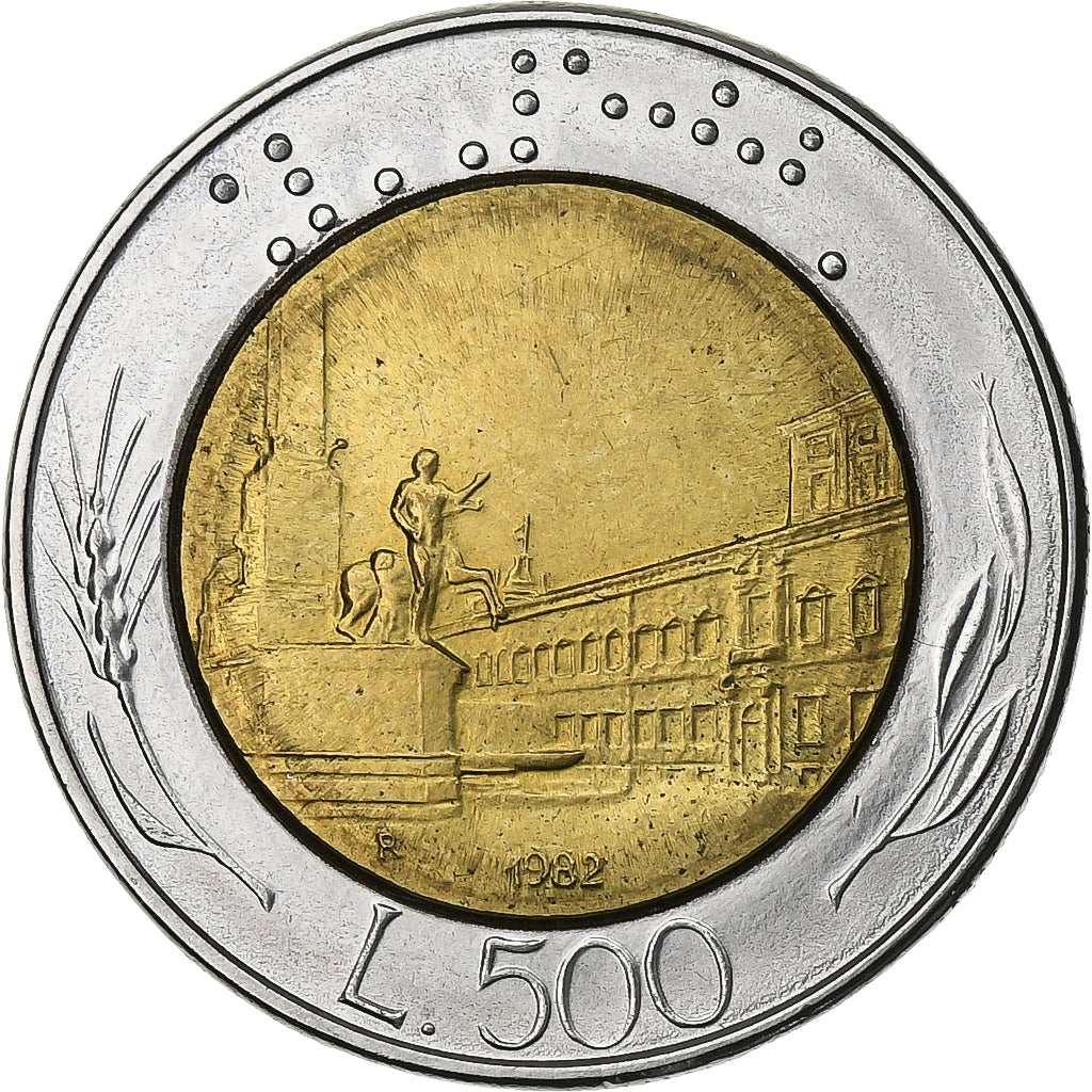 Itália, 500 Lire, 1982, Rome, Bimetálico, EF(40-45), KM:111