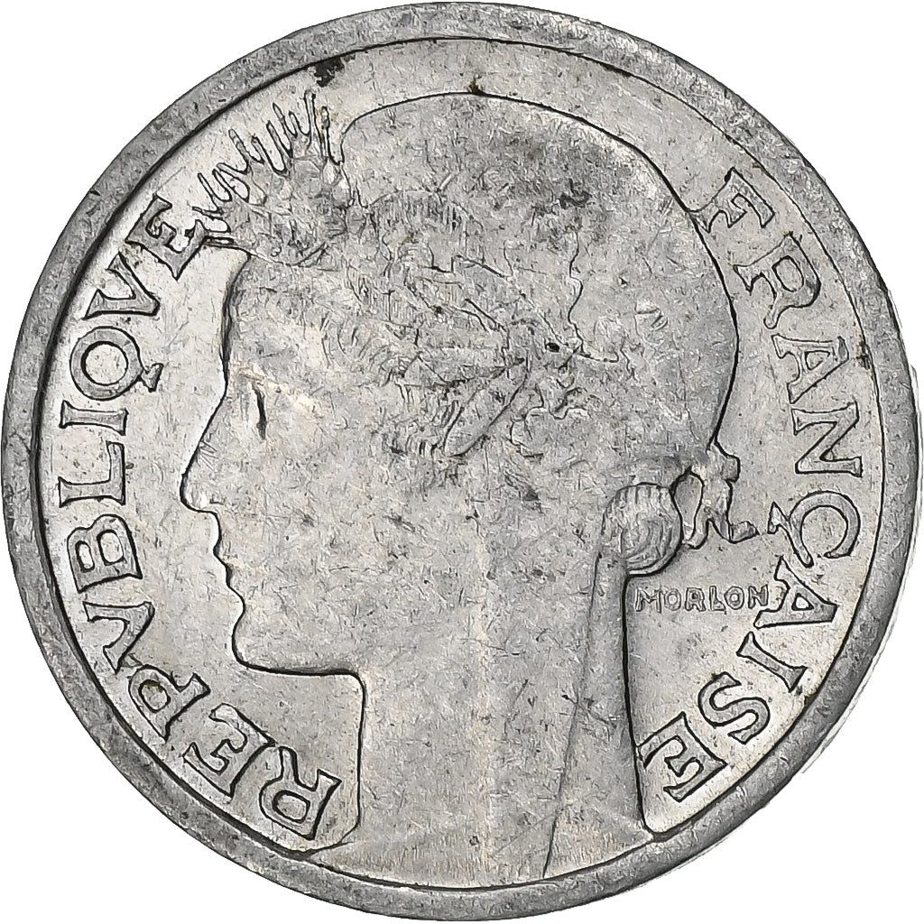 Frankreich, 50 Centimes, Morlon, 1945, Beaumont - Le Roger, Aluminium, SS