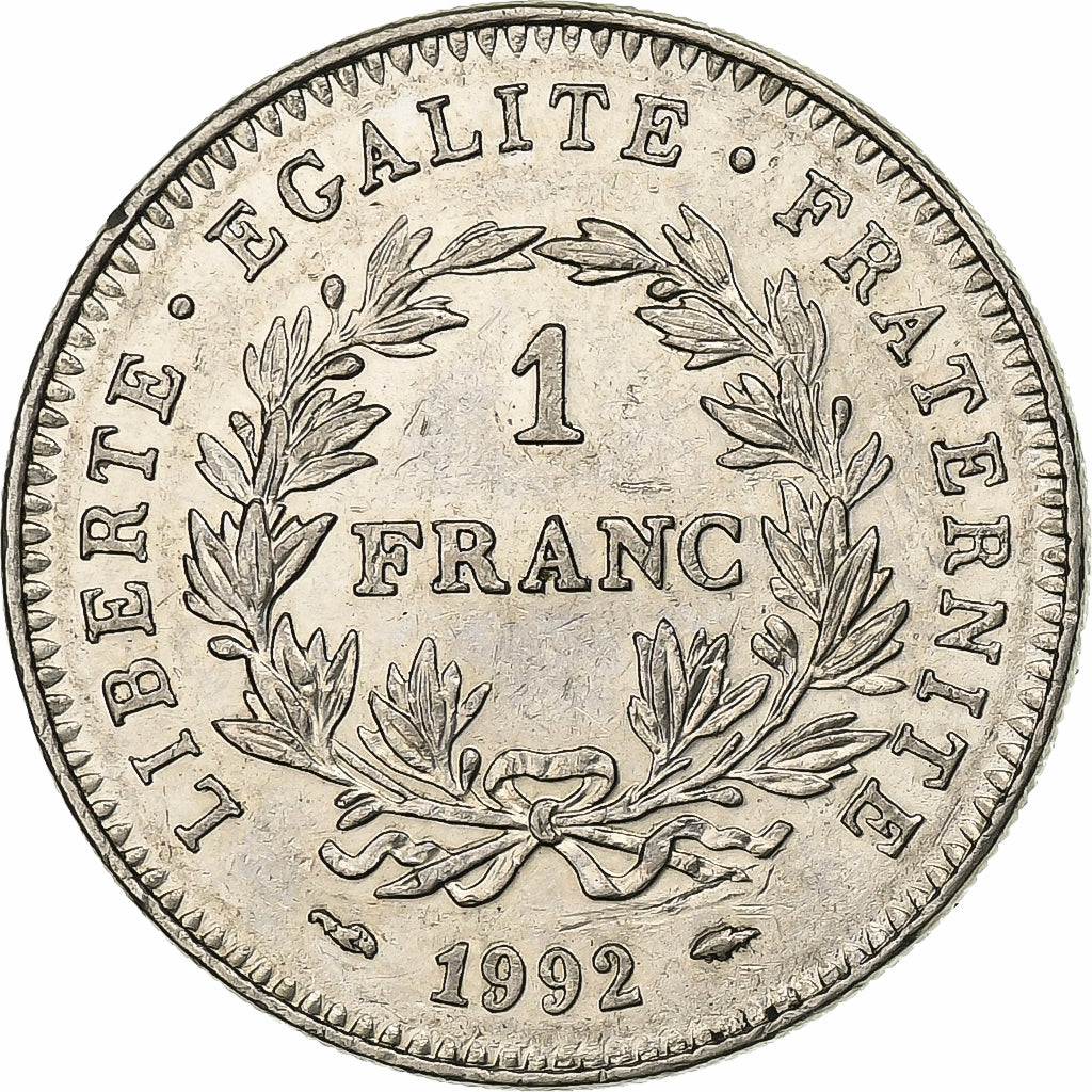 Francia, Franc, République, 1992, Paris, Nichel, BB+, Gadoury:478, KM:1004.1