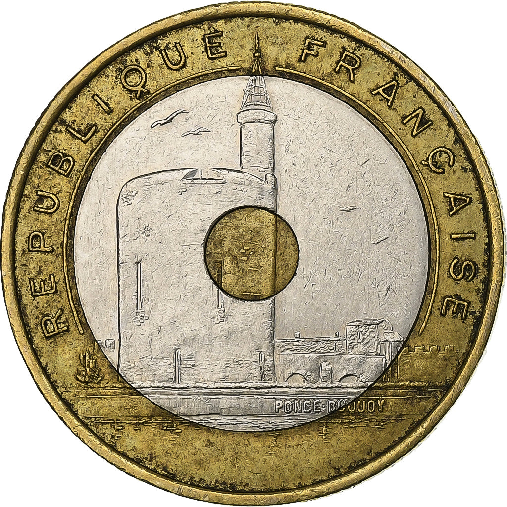 Francia, 20 Francs, Jeux Méditerranéens, 1993, Paris, Tri-metallico, BB