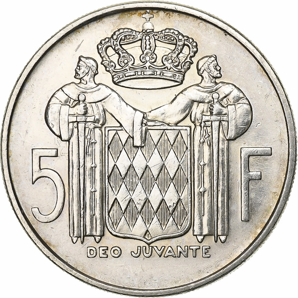 Monaco, Rainier III, 5 Francs, 1966, Argento, BB+, Gadoury:MC 152, KM:141