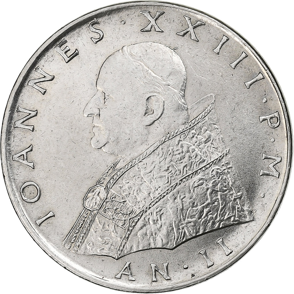 CIUDAD DEL VATICANO, John XXIII, 100 Lire, 1960, Rome, Acero inoxidable, EBC