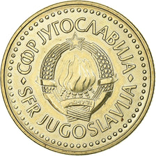 Yugoslavia, 5 Dinara, 1985, Nickel-brass, AU(55-58), KM:88