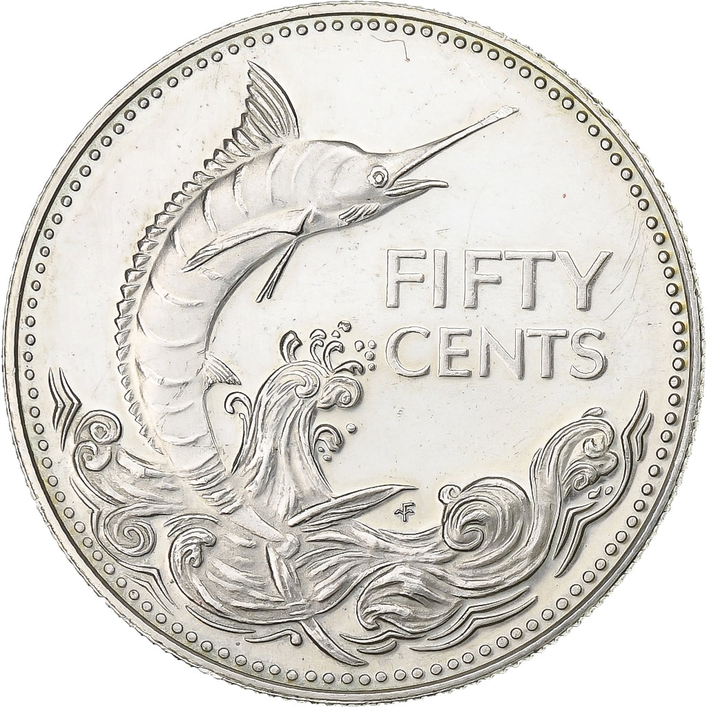 Bahamas, Élisabeth II, 50 Cents, 1974, Franklin Mint, Cupro-nickel, SUP, KM:64