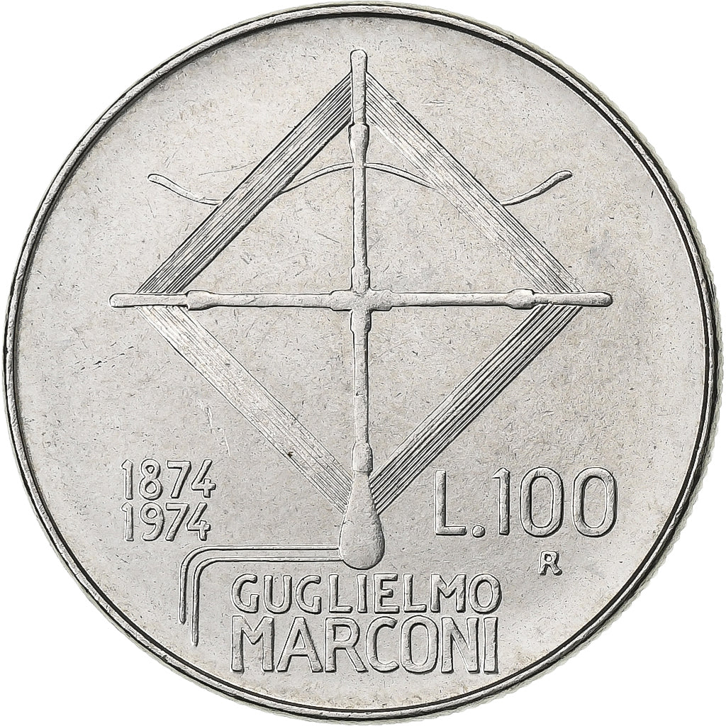 Italien, 100 Lire, 1974, Rome, Stainless Steel, VZ, KM:102