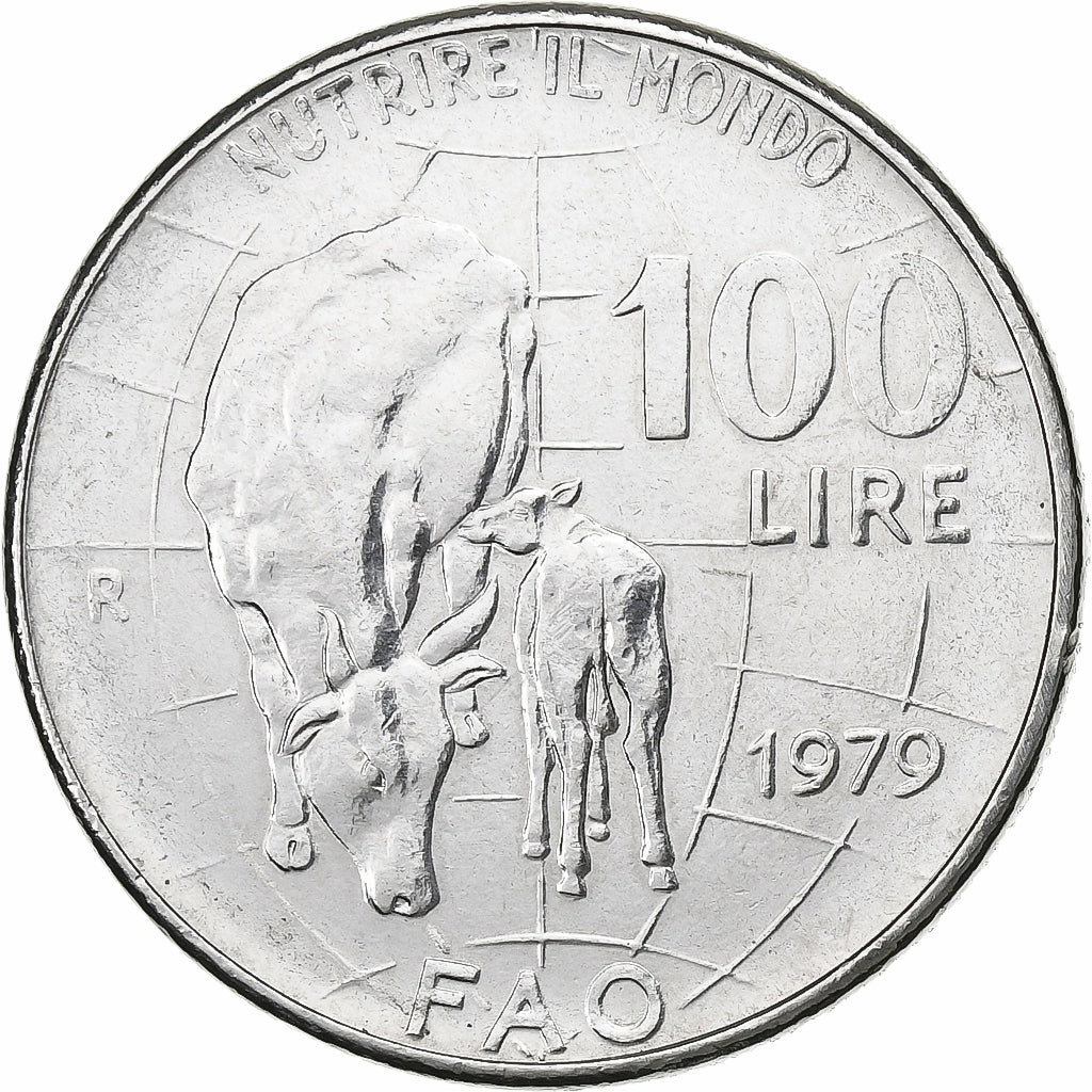 Itália, 100 Lire, 1979, Rome, Aço Inoxidável, AU(55-58), KM:106