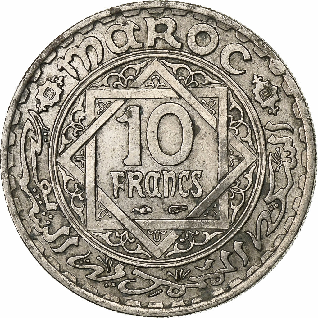 Marokko, Mohammed V, 10 Francs, AH 1366/1946, Paris, Kupfer-Nickel, SS