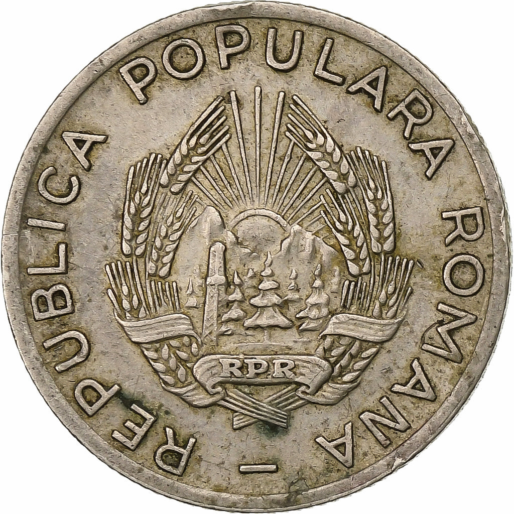 Romania, 25 Bani, 1952, Copper-nickel, EF(40-45), KM:85.1