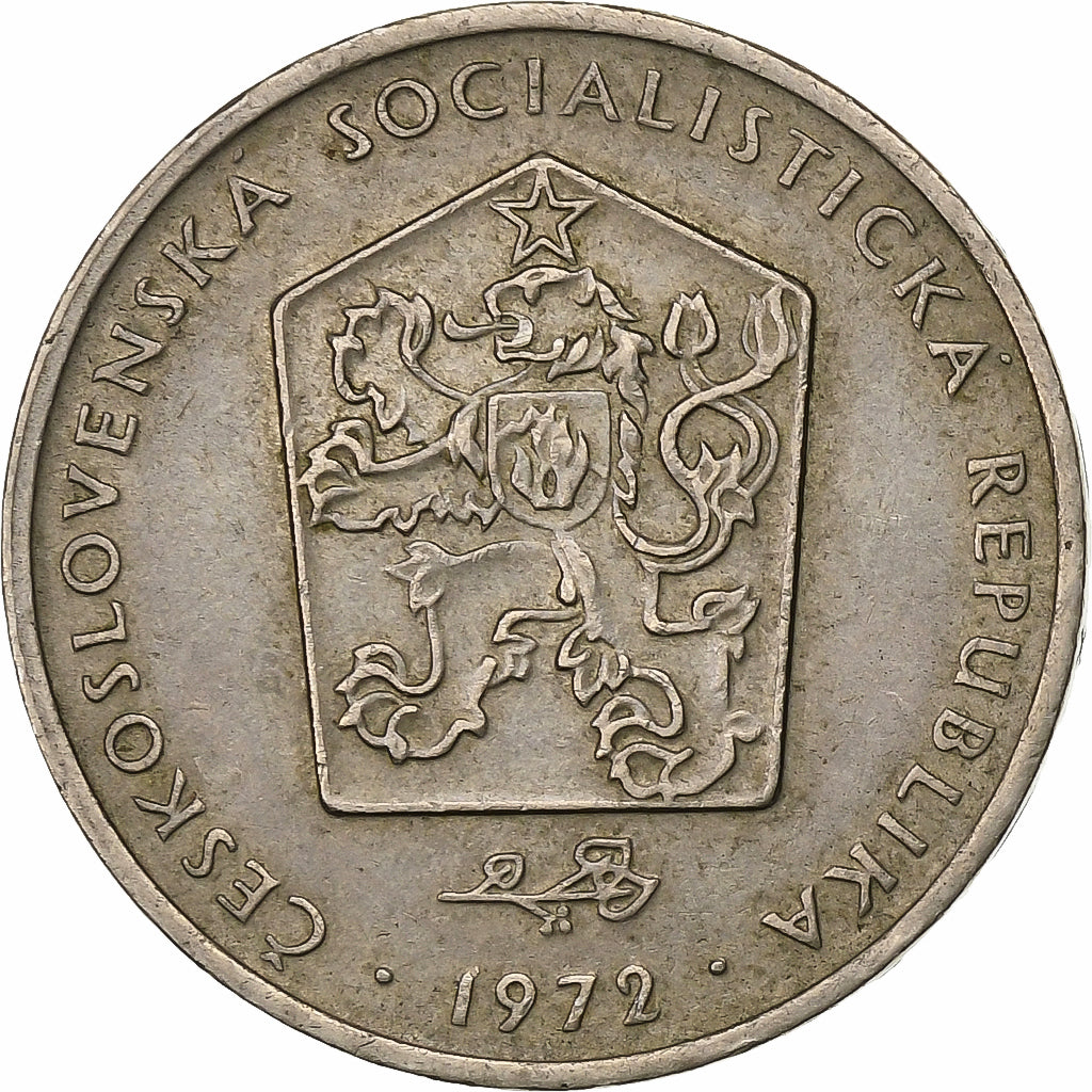 Czechosłowacja, 2 Koruny, 1972, Miedź-Nikiel, EF(40-45), KM:75