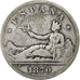 Spain, 2 Pesetas, 1870, Madrid, Silver, VF(20-25), KM:654