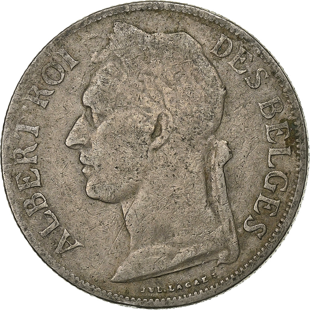 Belgisch-Kongo, Albert I, Franc, 1922, Kupfer-Nickel, S, KM:20