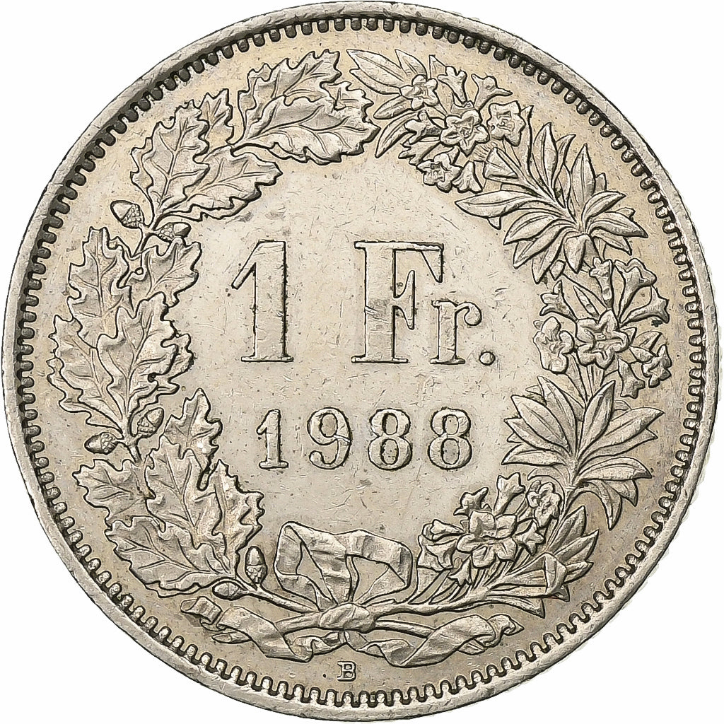 Switzerland, Franc, 1968, Bern, Copper-nickel, AU(50-53), KM:24a.3