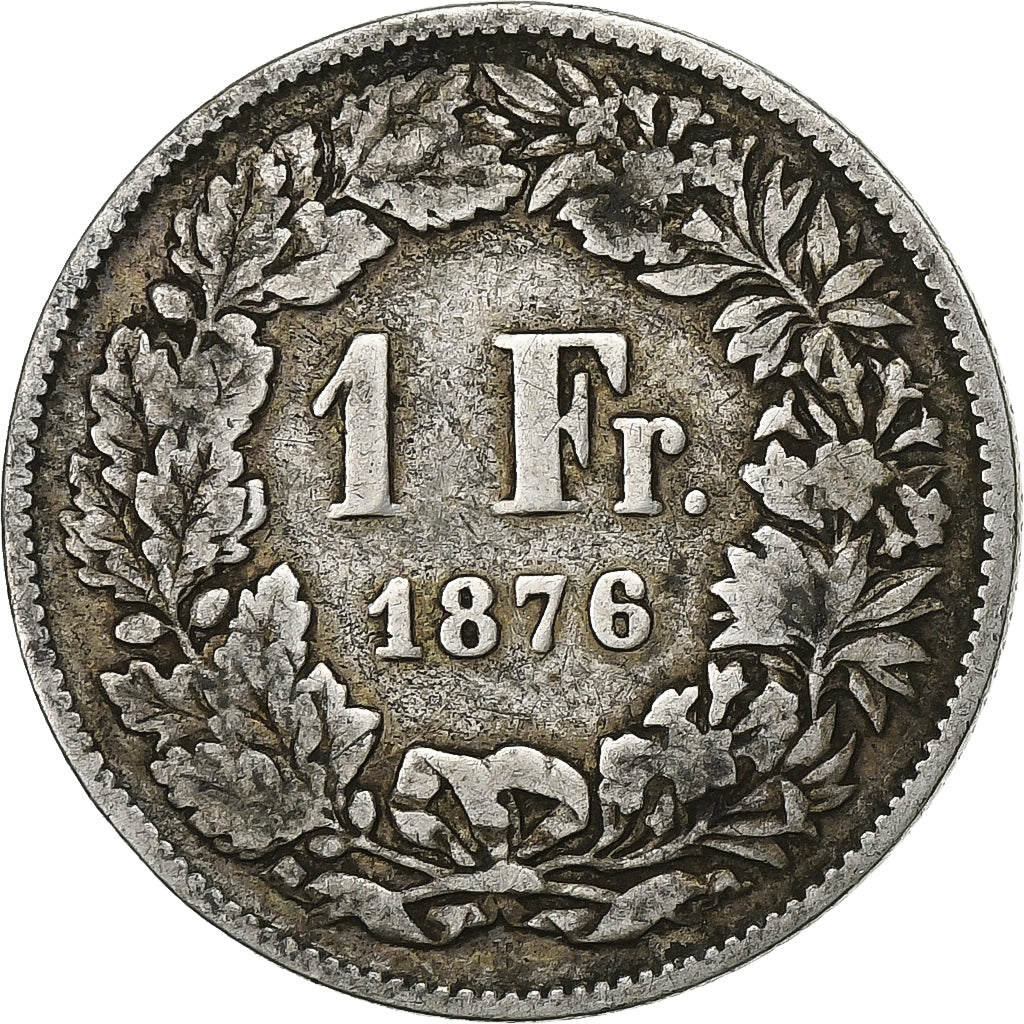 Schweiz, Franc, 1876, Bern, Silber, S, KM:24