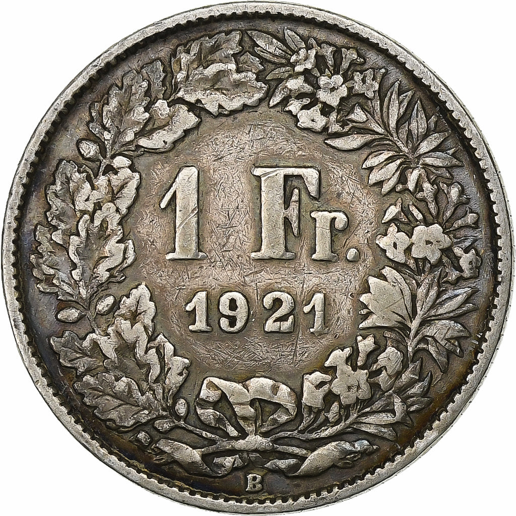 Szwajcaria, Franc, 1921, Bern, Srebro, EF(40-45), KM:24