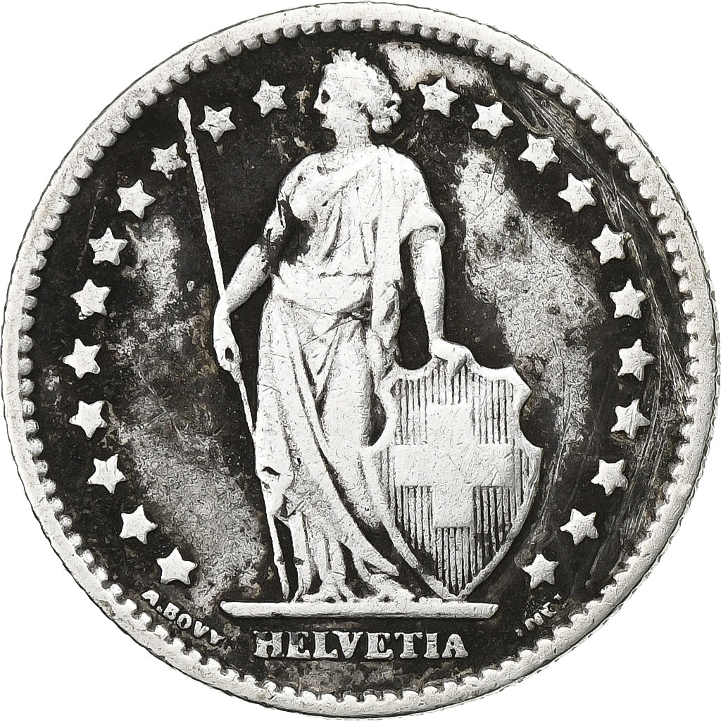 Switzerland, Franc, 1875, Bern, Silver, VF(20-25), KM:24
